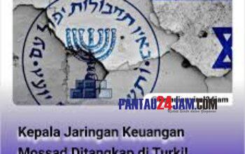 Kepala Jaringan Keuangan Mossad Ditangkap Oleh Kepolisian Istanbul Turki